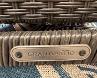 Grand Patio All-Weather Wicker Recliner with Side Tray