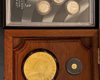 Panda Gold & silver set, limited edition silver proof set