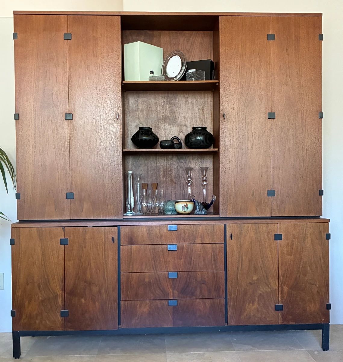 Milo Baughman walnut buffet 