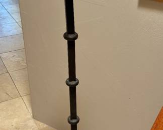 Hand forged wrought iron torchère candle holder