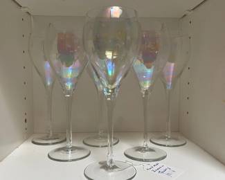 Iridescent hand blown glasses