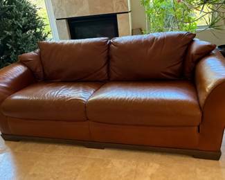 Top grain Natuzzi Italy leather sofa