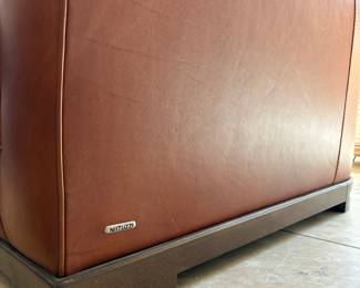 Top grain Natuzzi Italy leather sofa, chair and ottoman