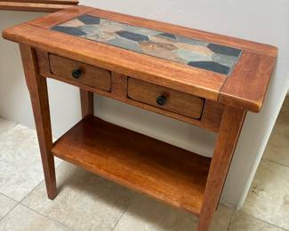 Rustic stone end table