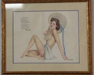 Pre WWII Vargas pin up girl centerfold #1