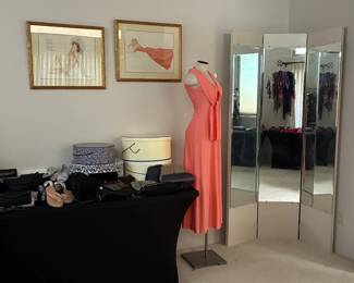 Trifold mirror, MCM Hector NY dress