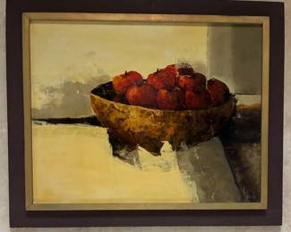 Lawrence Harris, Taos “Red Apples” oil painting