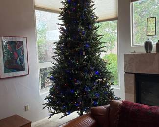 9 ft pre-lit Christmas tree