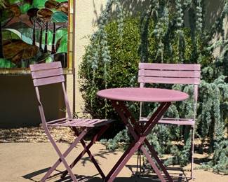Three piece folding bistro set