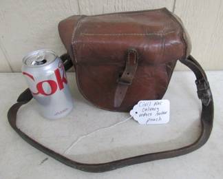Civil War Calvary Orders Leather Pouch