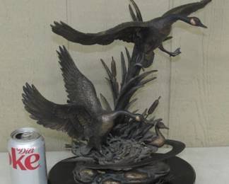 Bronze Geese Statue - "After The Season" National Wild Turkey Federation