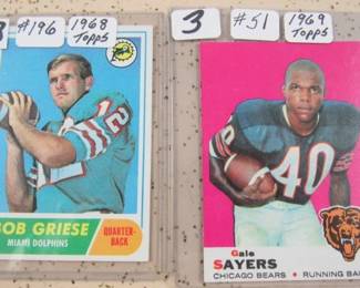 Bob Griese & Gale Sayers Football Cards