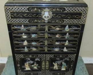 Oriental Silverware Chest