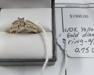 10K Yellow Gold Diamond Ring w/Local Appraisal