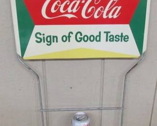 Metal Coke Rack Sign