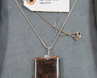 Sterling & Tiger Eye Necklace