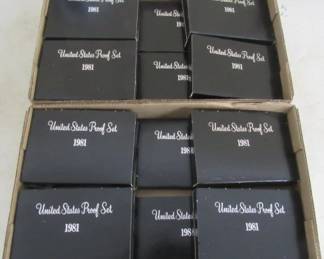 Lots of 1981 Proof Coin Sets - More Not Shown