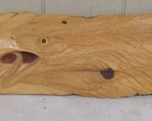 Carved Eagle in Wood - Artist Signed Next Photo
