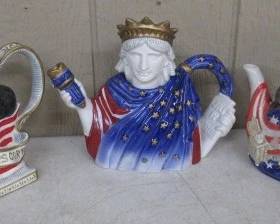 Fitz & Floyd Patriotic Teapots