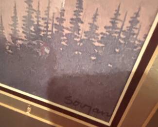 Mountain Landscape Print by Soriam second image