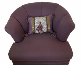 Purple Barrel Accent Chair with Decorative Pillow