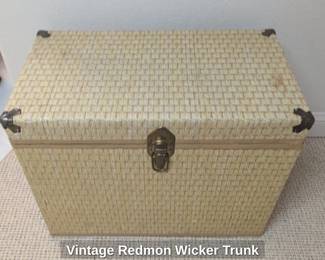 Vintage Redmon Wicker Trunk