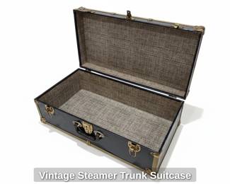 Vintage Steamer Trunk Suitcase second image