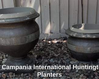 Pair of Campania International Huntington Urn Planters