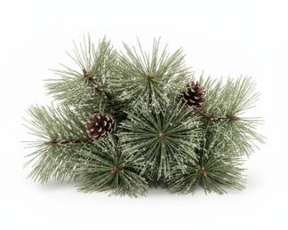 Flocked Pine Garland with Pinecones second image