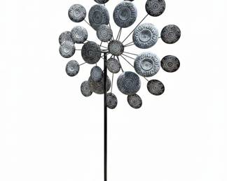 Decorative Metal Wind Spinner with Ornate Medallion Discs