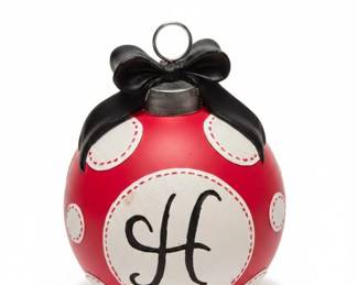 Personalized Christmas Ornament with H Monogram