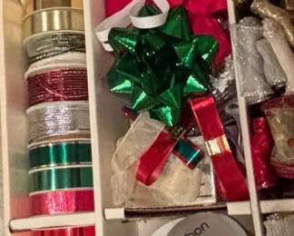 Christmas Ribbon and Bow Assortment in Storage Box
