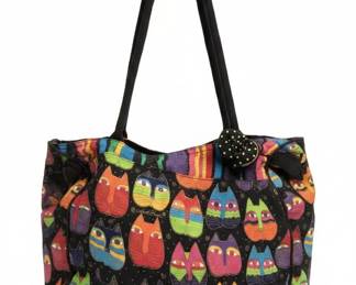 Laurel Burch Feline Faces Tote Bag