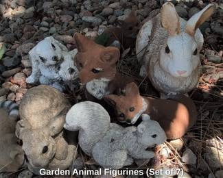 Garden Animal Figurines Set of