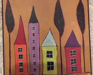 Jamie Johnson Folk Art House Painting second image