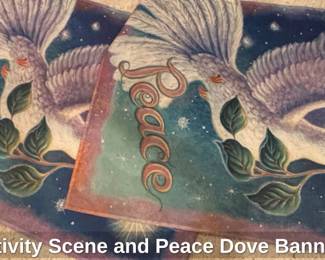 Nativity Scene and Peace Dove Banners second image