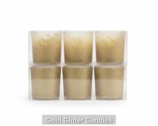 Gold Glitter Candles