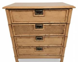 Faux Bamboo and Cane Dresser
