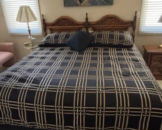 Vintage Carved Wood Headboard second image