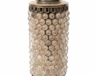 Hollywood Regency Crystal Prism Table Lamp