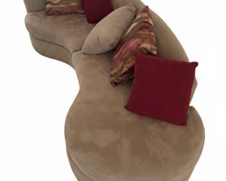 Curved Sectional Sofa and Armchair Set