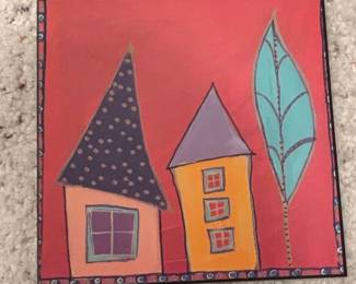 Jamie Johnson Folk Art House Painting
