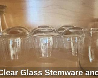 Assorted Clear Glass Stemware and Tumblers second image