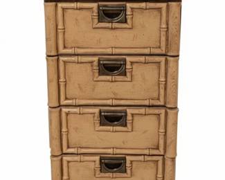 Henry Link Bali Hai Faux Bamboo Lingerie Chest with Mirror