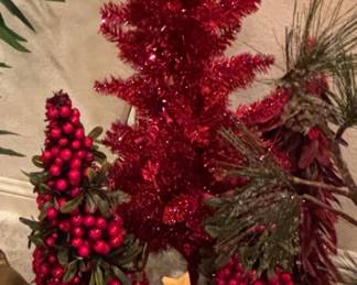 Artificial Potted Pine Tree with Pinecones and Snow Flocking second image
