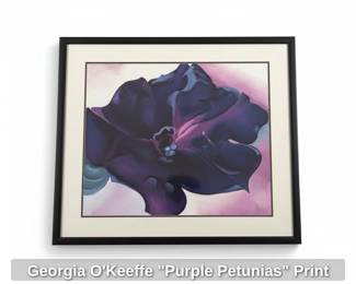 Georgia OKeeffe Purple Petunias Print