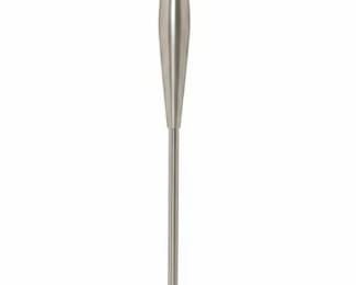 Brushed Nickel Floor Lamp with White Drum Shade