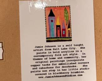 Jamie Johnson Folk Art House Painting third image