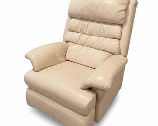 Cream Leather Recliner Chair