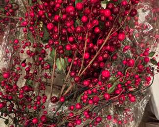 Artificial Red Berry Stems